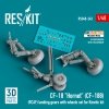 RESKIT RSU48-0243 CF-18 Hornet (CF-188) (RCAF) landing gears with wheels set for Kinetic kit (3D Printed) 1/48
